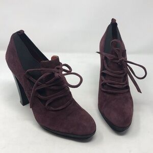 1,618 Burgundy Wine Suede Boots Ankle Booties